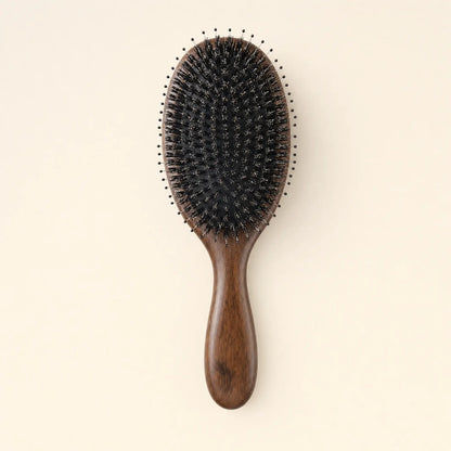 Kavira™ Day-Two Boar Bristle Brush – Fresh Roots That Last for Fine & Oily Hair